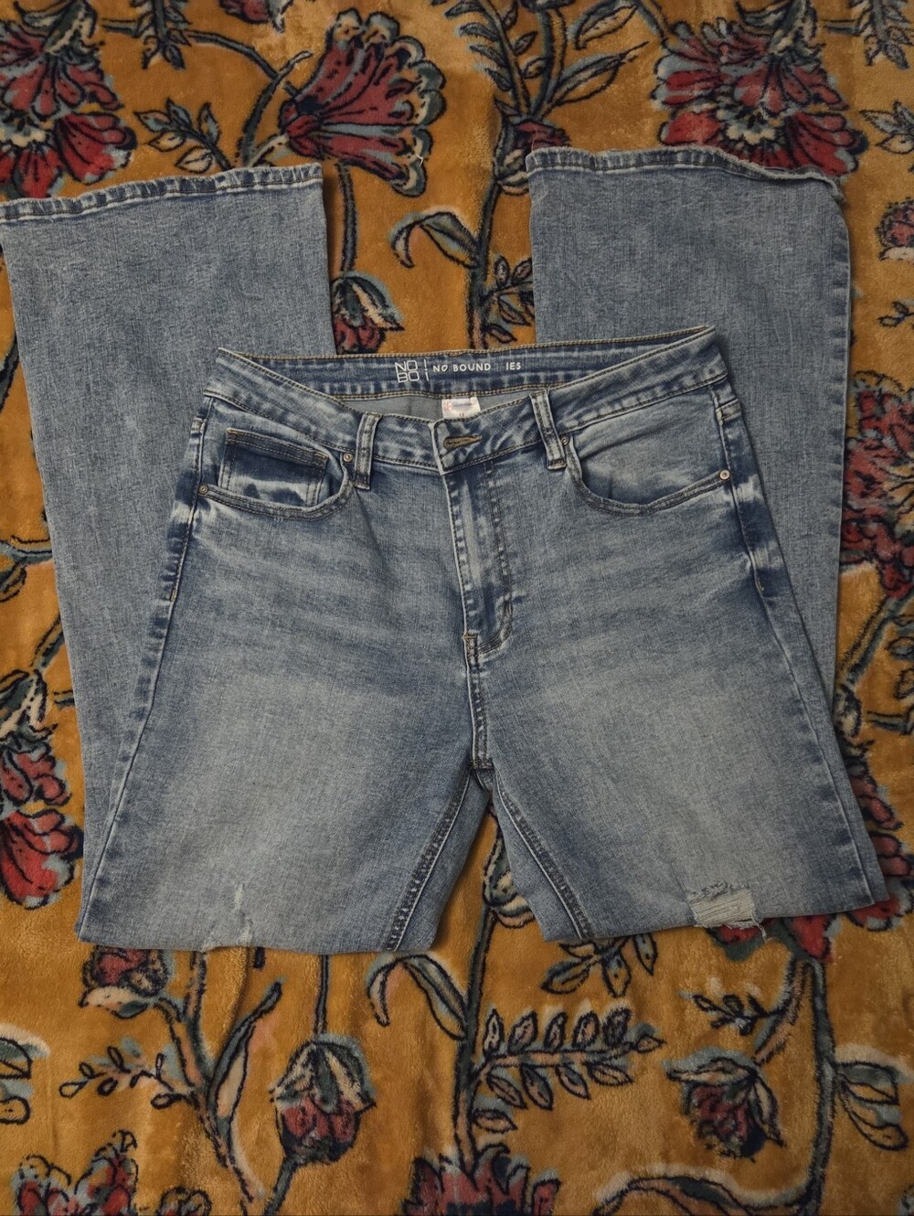 No Boundaries Faded Light Blue Wide Leg Jeans